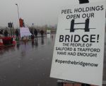 Barton Lifting Bridge Protest AJ Bell Stadium